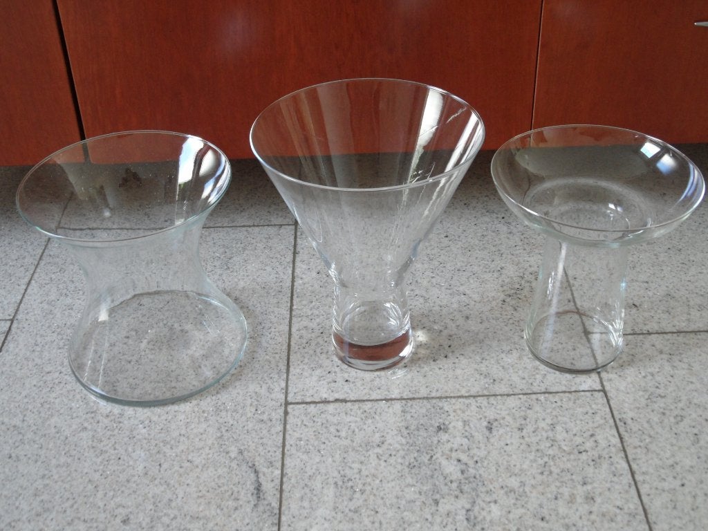 vaas / glas voor biedermeier - boeket - 2 + 1 gratis, Overige kleuren, Ophalen of Verzenden, Minder dan 50 cm, Glas