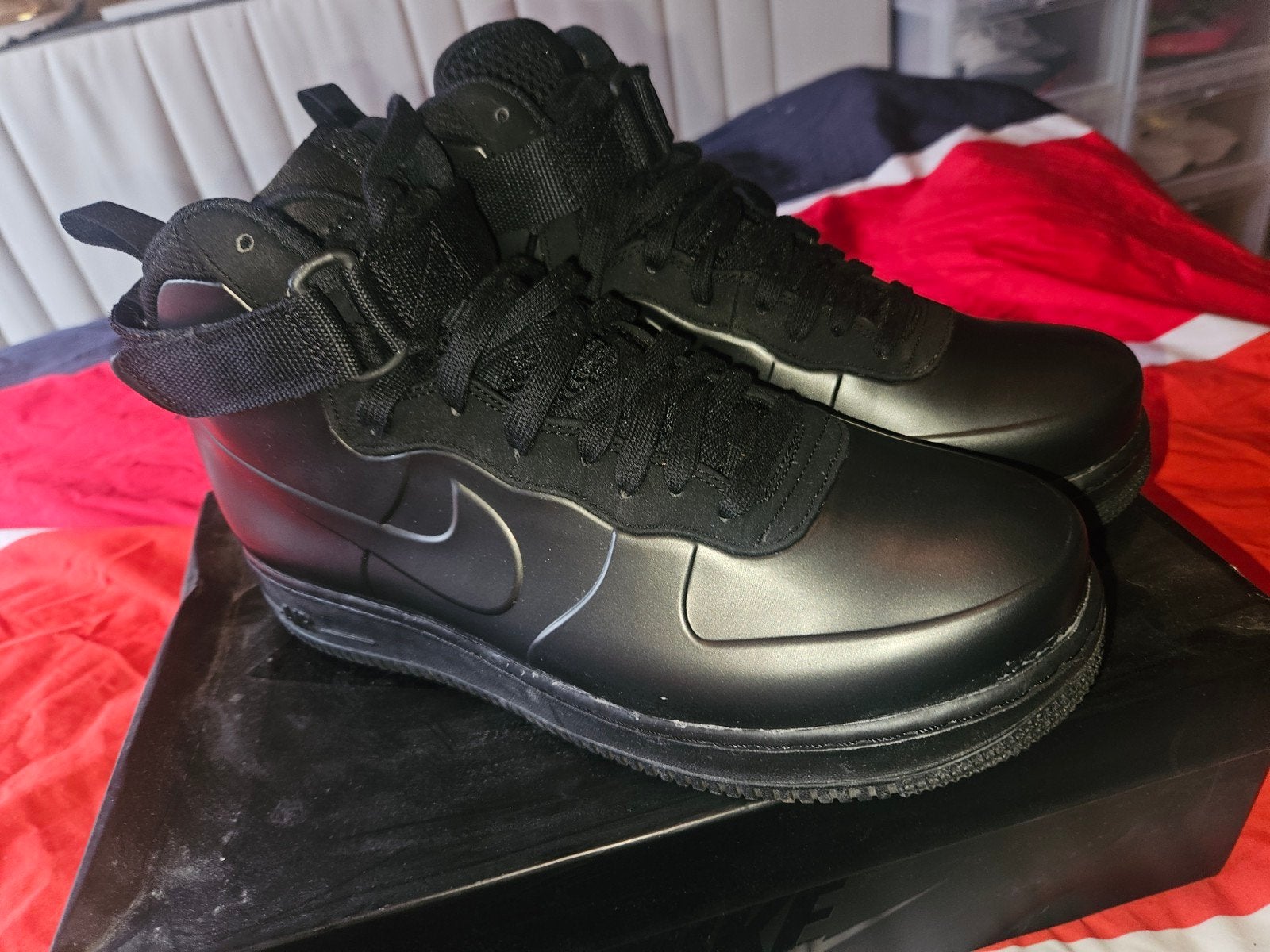 Nike Air Force 1 Foamposite Cup "Triple Black" 44, Kleding | Heren, Schoenen, Ophalen of Verzenden, Zo goed als nieuw, Zwart