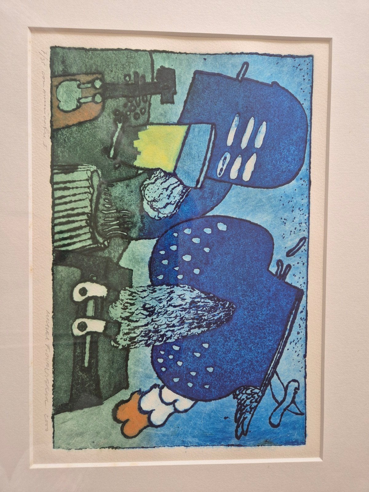 Michel van Overbeeke – Communicatie I – oplage 7/35, Ophalen, Ets, Ingelijst, 2000 tot heden
