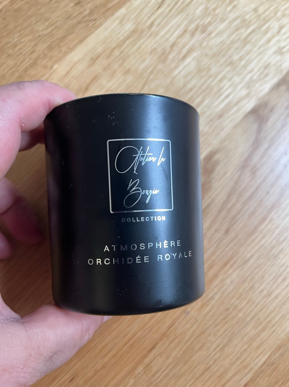 Geurkaars Atmosphère Orchidée Royale - Zwart, Ophalen of Verzenden, Kaars, Overige merken, Zwart