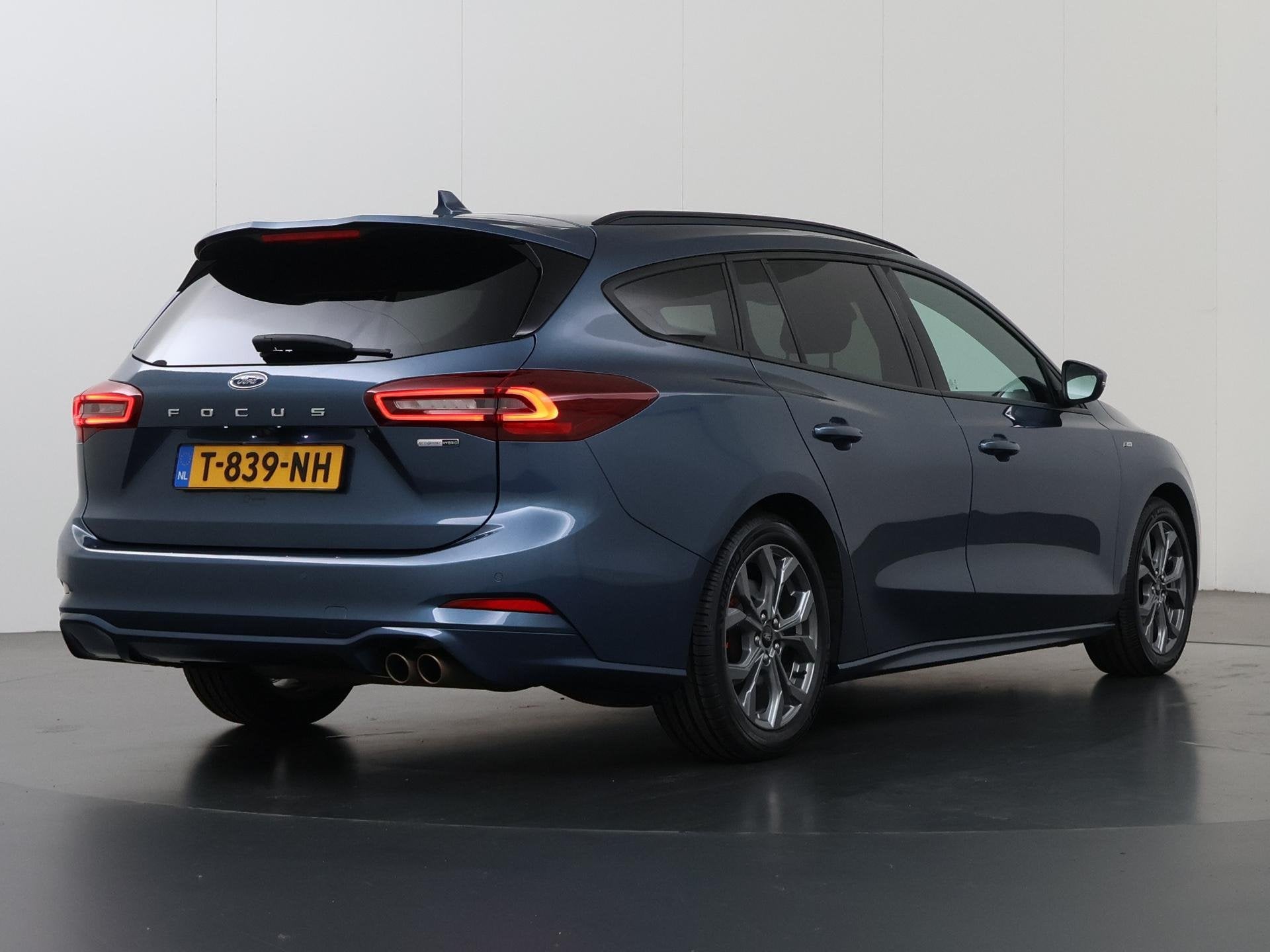 Ford Focus Wagon 1.0 EcoBoost Hybrid ST Line X | Trekhaak |, Stof, Gebruikt, Blauw, Origineel Nederlands