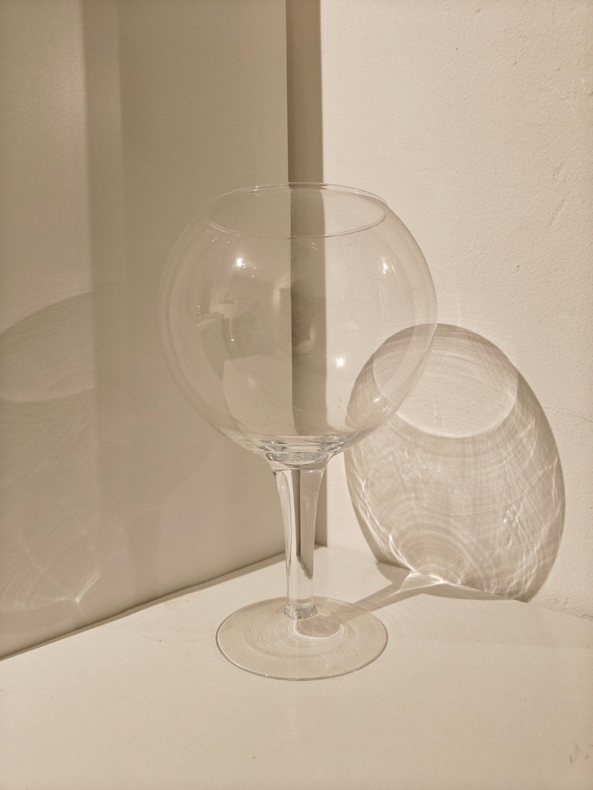 Glazen Vaas op Voet - 30cm Hoog, Op voet, Transparant, Ophalen of Verzenden, Glas