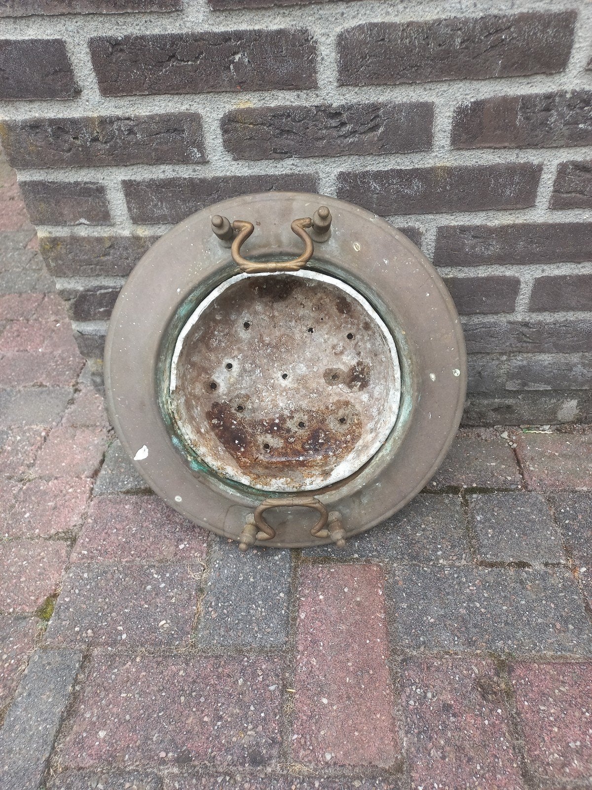 Koperen schaal ook wel brasero genoemd, Antiek en Kunst, Antiek | Koper en Brons, Ophalen