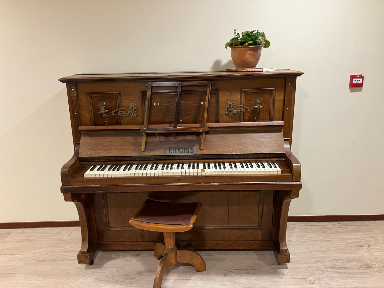 Antieke Krauss Piano - Klassiek Muziekinstrument, Ophalen, Gebruikt, Bruin, Piano