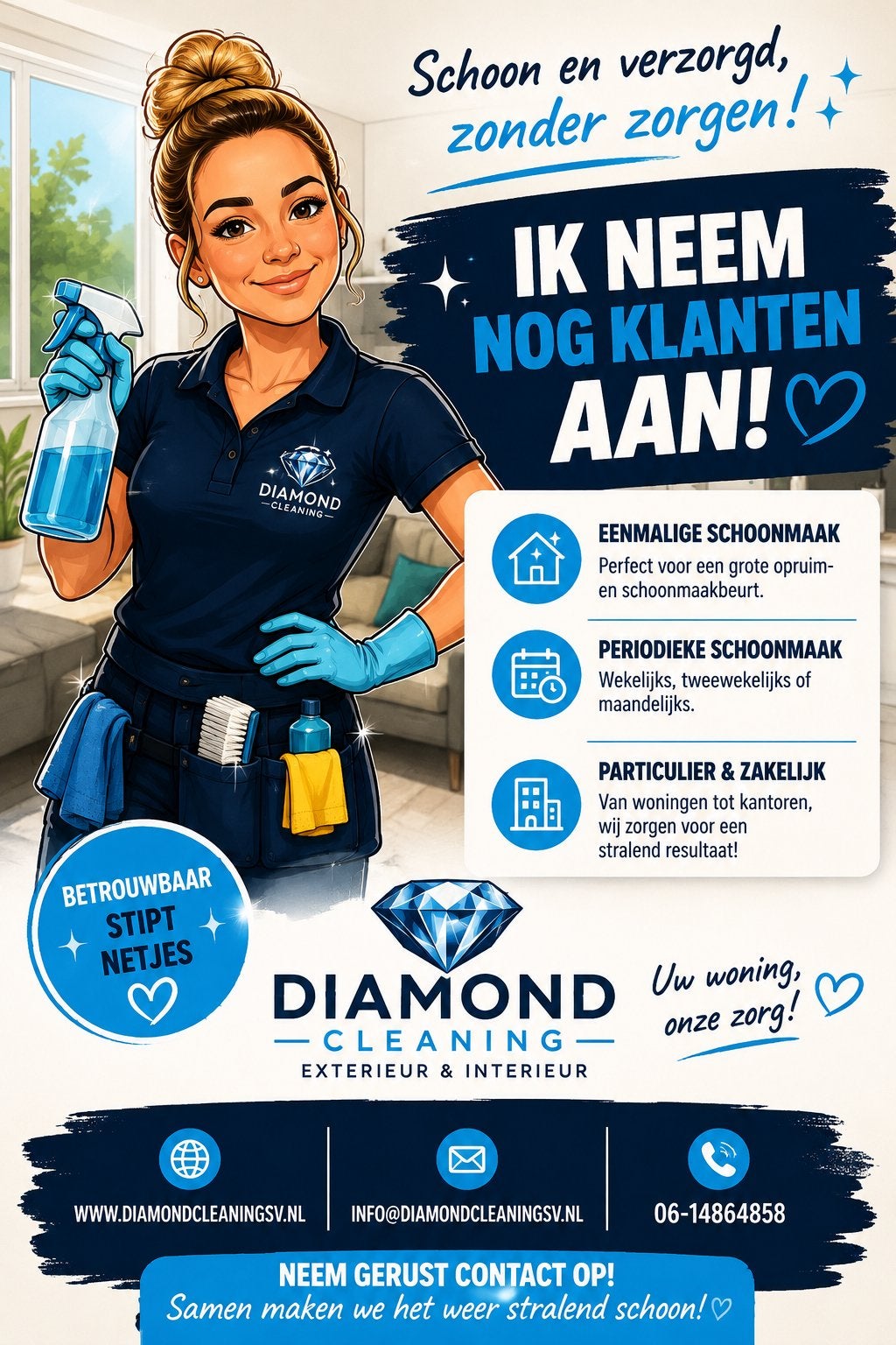 Schoonmaak nodig? Poetshulp aangeboden, Ophalen, Zo goed als nieuw, Overige typen
