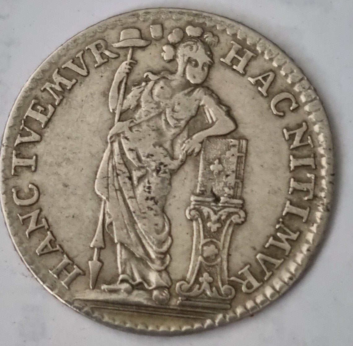 Zilveren Leeuwendaalder 1758, Gelderland, Postzegels en Munten, Verzenden, Zilver, Losse munt, Zilver