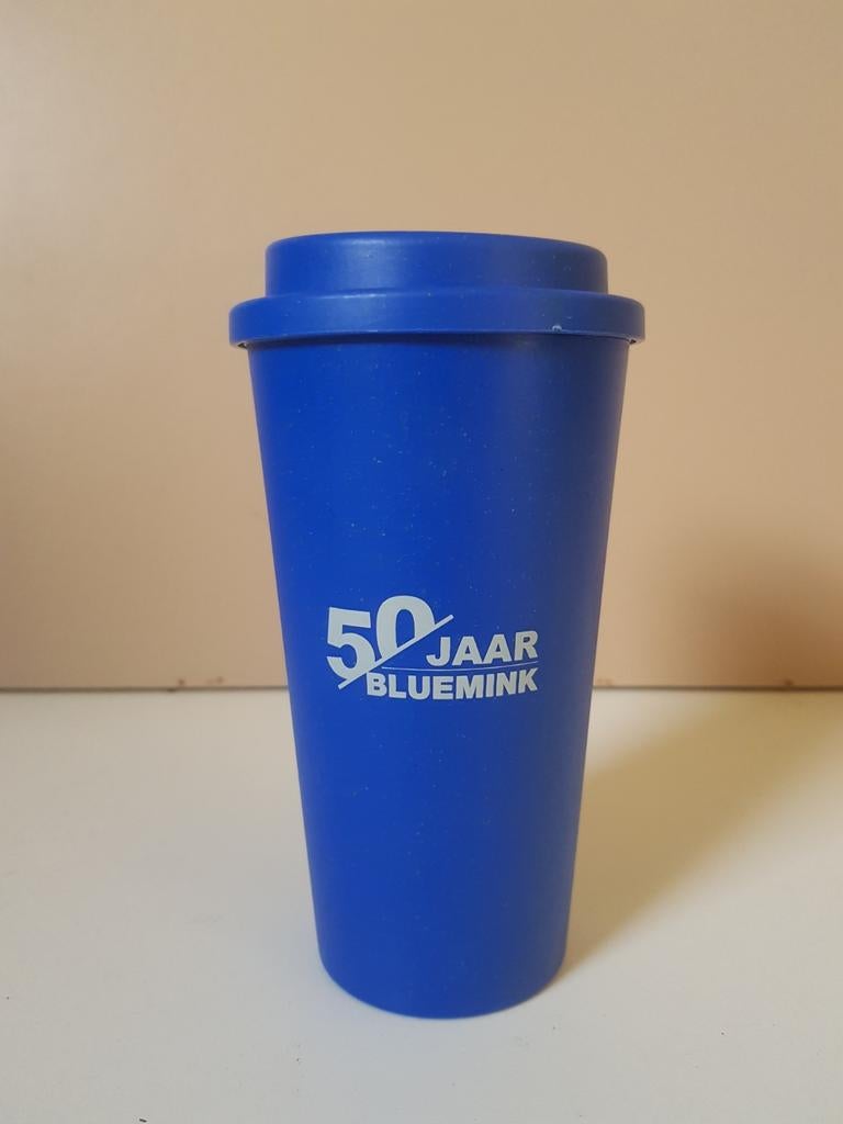 50 jaar bluemink beker koffiemok, Ophalen of Verzenden, Nieuw, Blauw, Beker of Kan