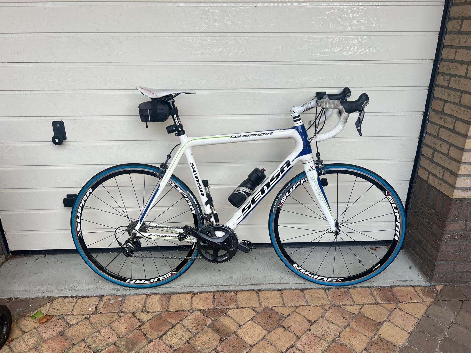 Sensa Lombardia racefiets - Wit/Blauw - Zo goed als nieuw, 28 inch, Gebruikt, Carbon, Meer dan 20 versnellingen