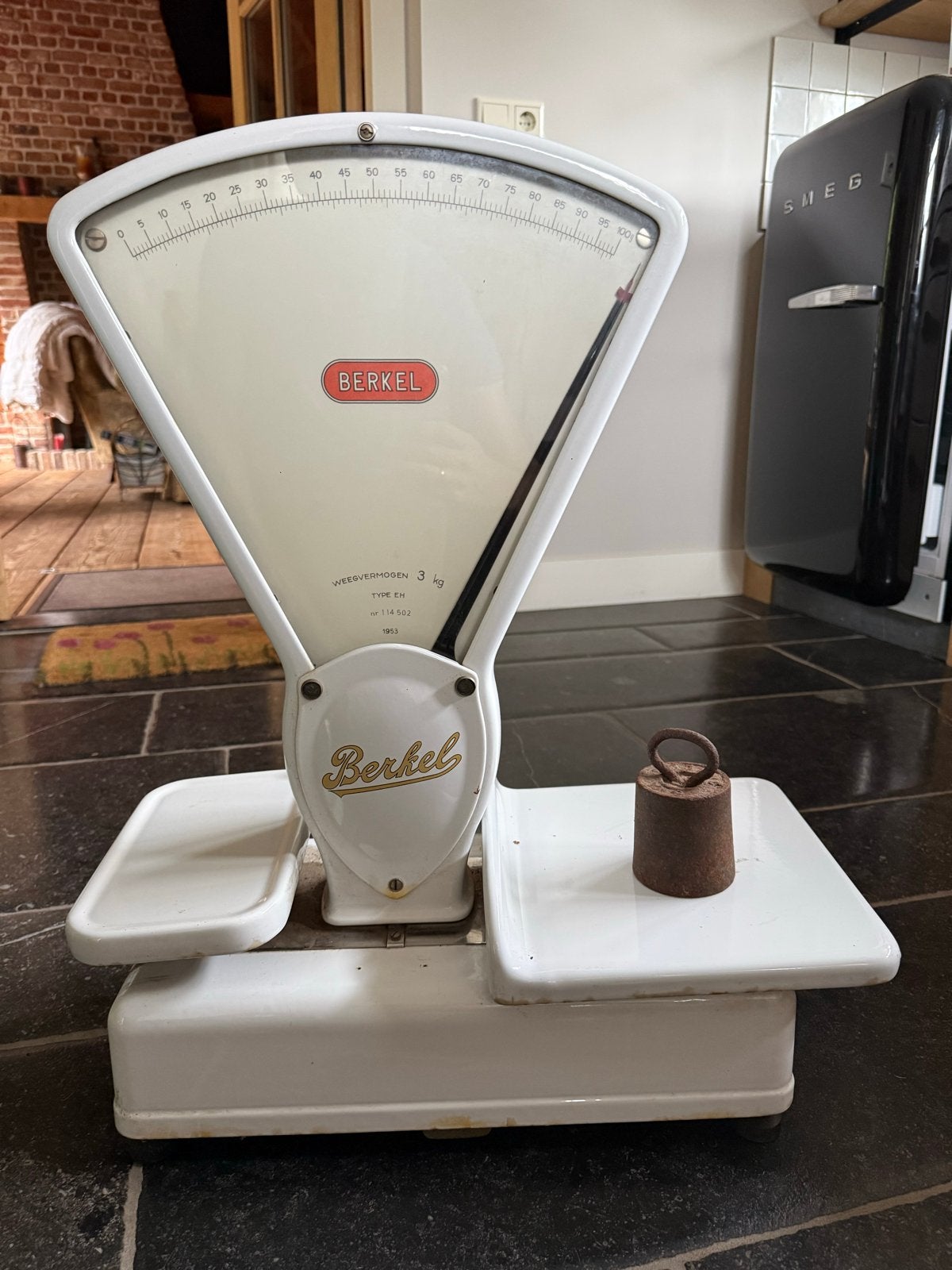 Antieke Berkel weegschaal - Type EH uit 1953 (3 kg), Ophalen, Gebruikt, Overige typen, Minder dan 50 kg