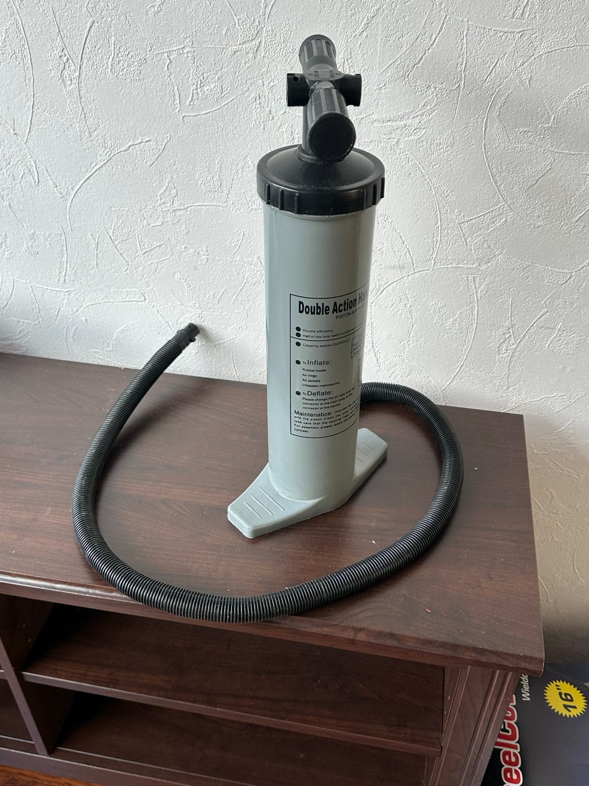 Double Action Handpomp - Piston Air Pump, Ophalen, Zo goed als nieuw, Handmatig