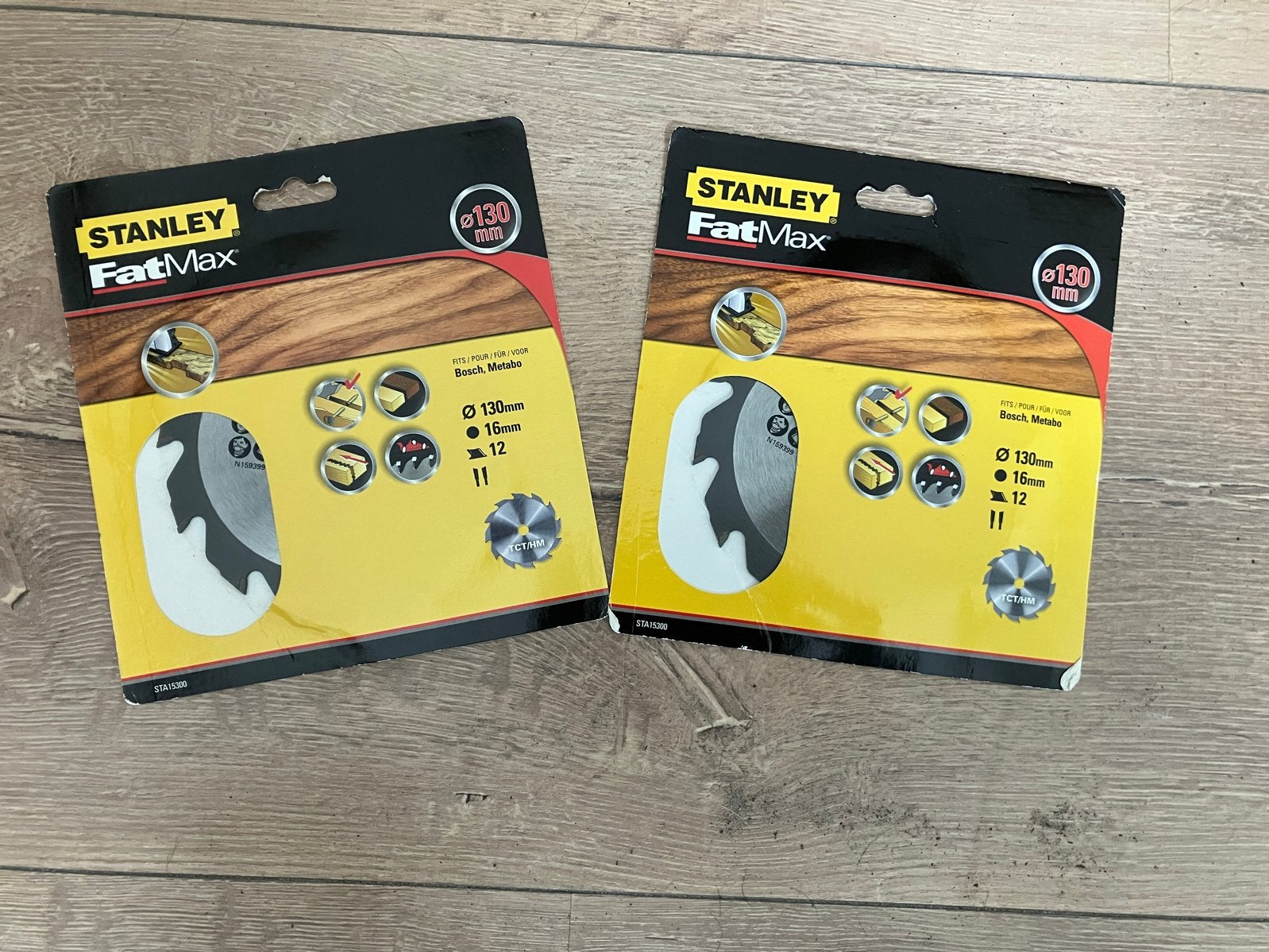 2x Stanley FatMax Cirkelzaagblad Ø130mm 12 tanden, Ophalen of Verzenden, Nieuw, Cirkelzaag