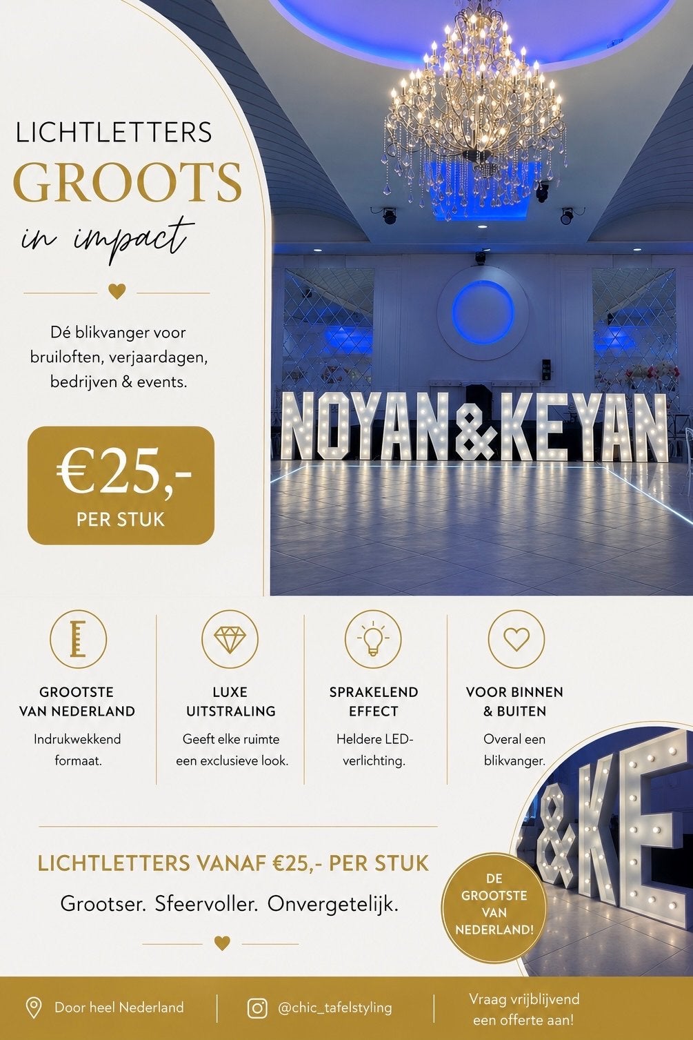 TE HUUR: LICHTLETTERS & CIJFERS, Hobby en Vrije tijd, Ophalen, Zo goed als nieuw, Overige