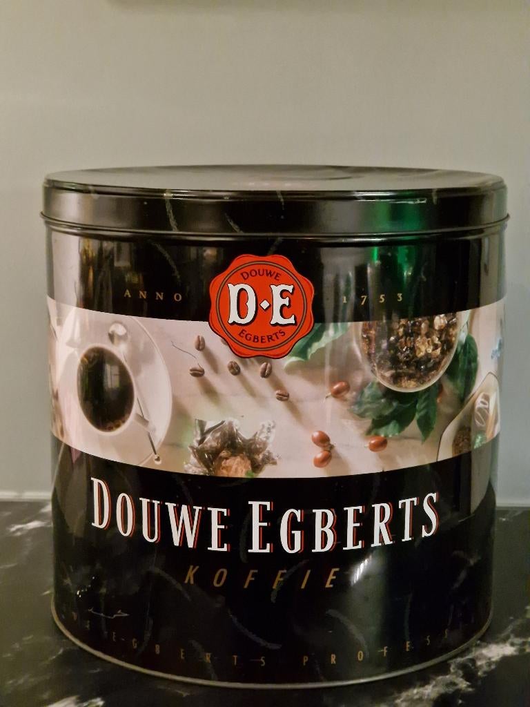 Vintage voorraad blik – Douwe Egberts Koffie, Verzamelen, Blikken, Ophalen of Verzenden, Gebruikt, Koffie, Douwe Egberts
