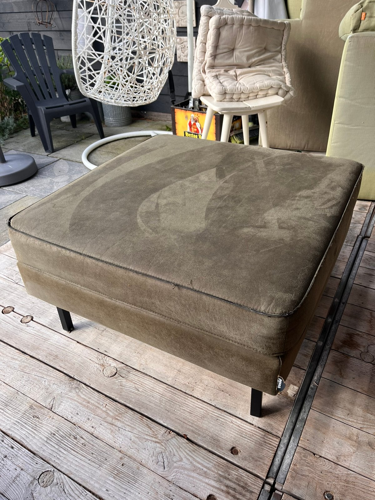 Hocker groen, Ophalen, Zo goed als nieuw, 50 tot 100 cm, 50 tot 75 cm