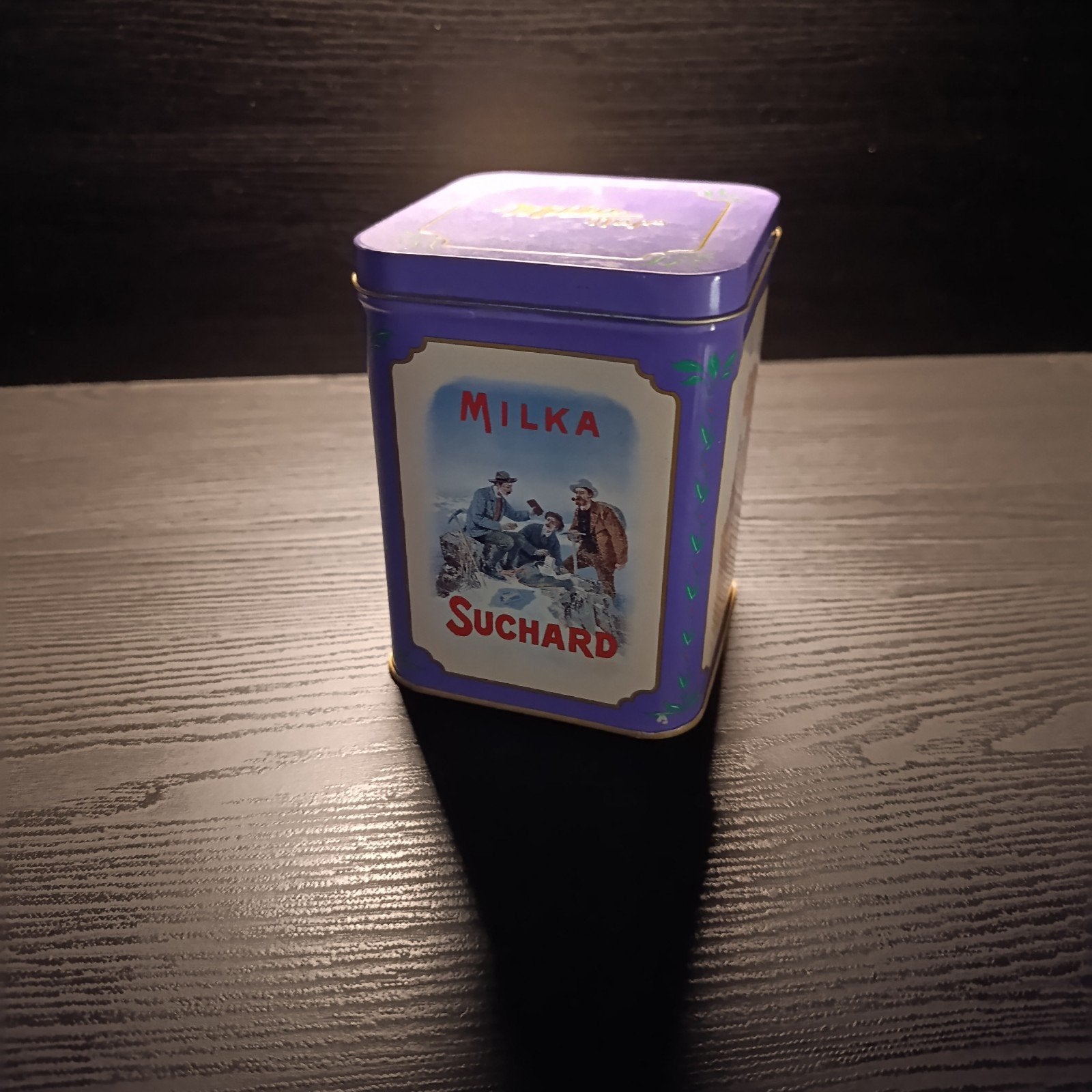 Vintage Milka Suchard Alpenmelk Chocolade Blik, Ophalen of Verzenden
