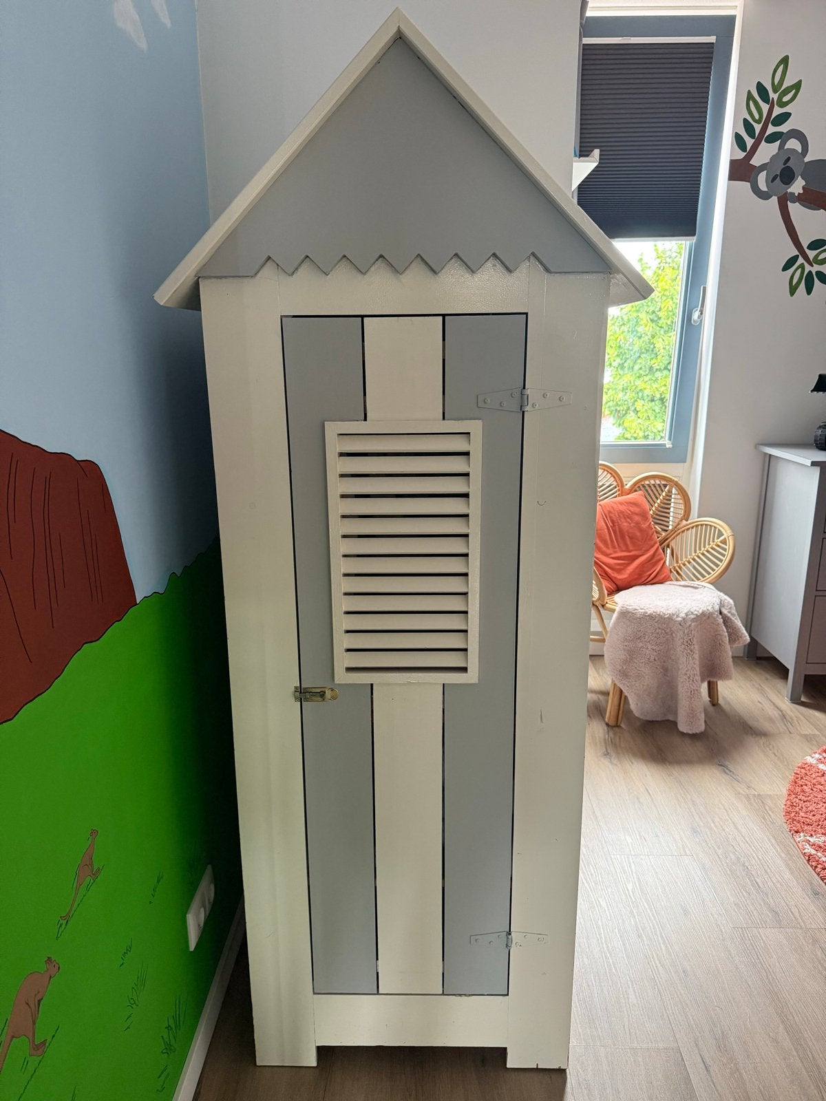 Leuke strandhuisje kledingkast voor kinderkamer, Ophalen, Gebruikt, 105 cm of meer, Minder dan 50 cm