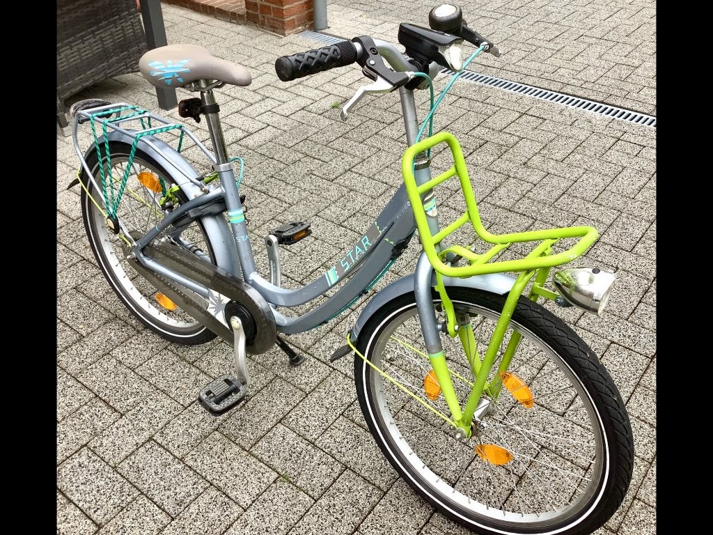 Fiets kind meisjes fiets 6 t/m 9 jaar 22 inch, Ophalen, Gebruikt, Terugtraprem, 20 inch of meer