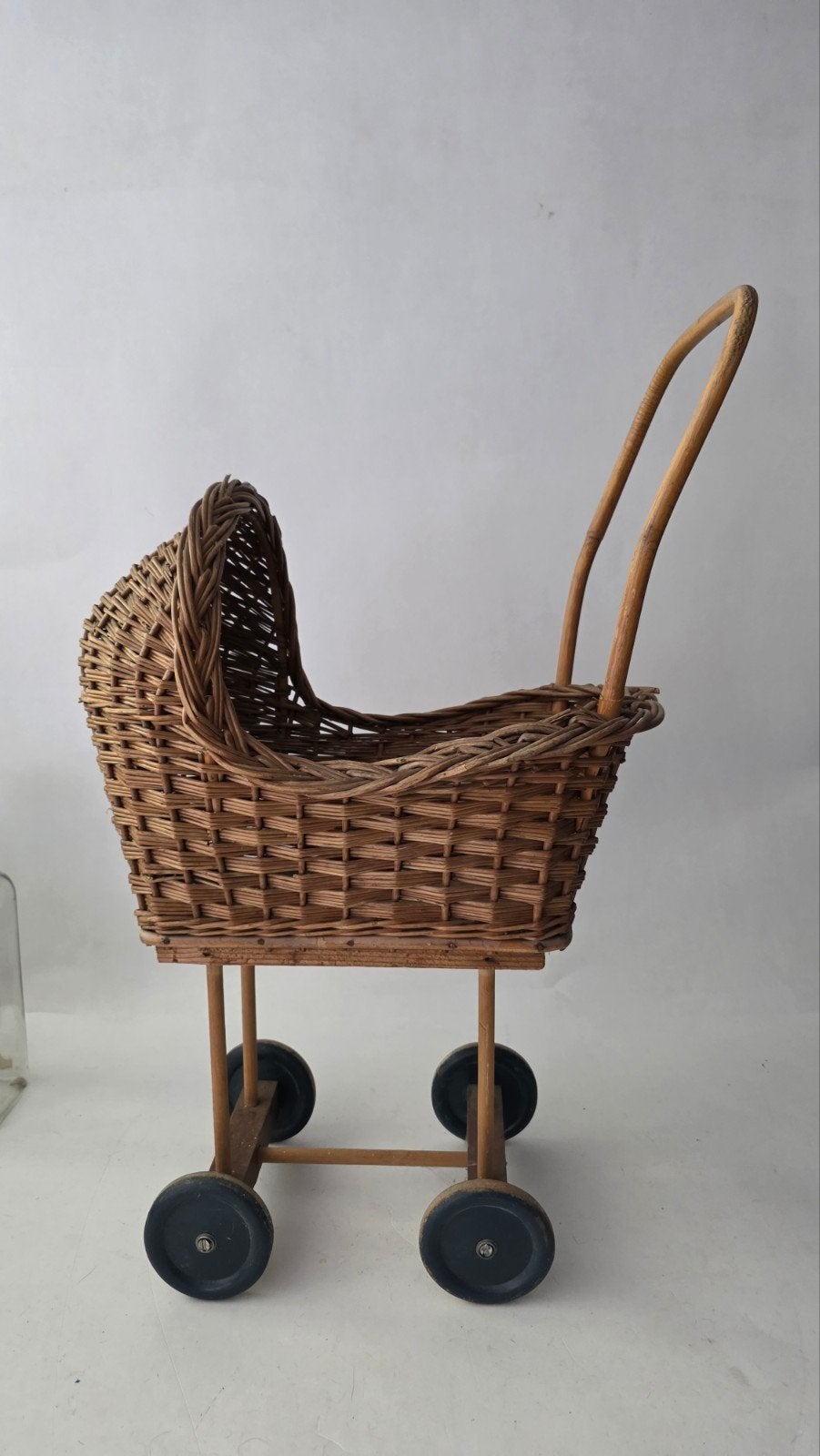 Antieke poppenwagen, Ophalen of Verzenden, Gebruikt, Babypop