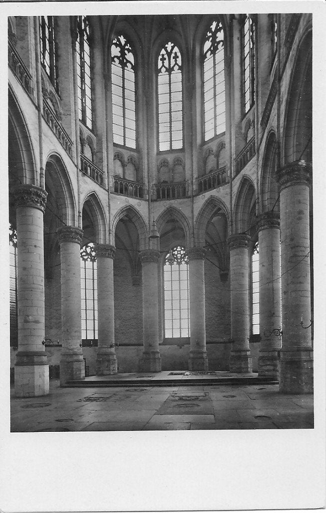 Oude ansichtkaart Hooglandse Kerk Leiden - Koor, Ophalen of Verzenden, 1940 tot 1960, Ongelopen, Zuid-Holland