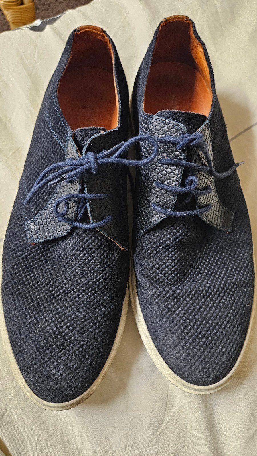 van lier schoenen blauw suède 44, Blauw, Van Lier, Ophalen of Verzenden, Zo goed als nieuw