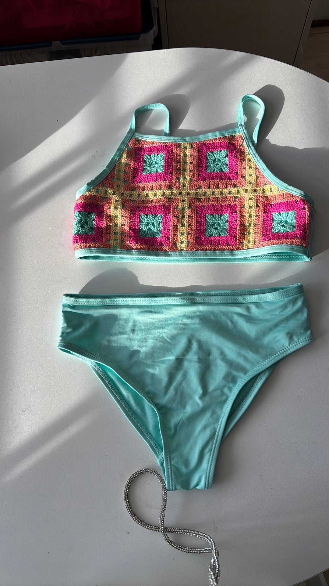 Bikini maat 140-146, Kinderen en Baby's, Kinderkleding | Kinder-zwemkleding, Bikiniset, Meisje, Ophalen of Verzenden, Zo goed als nieuw