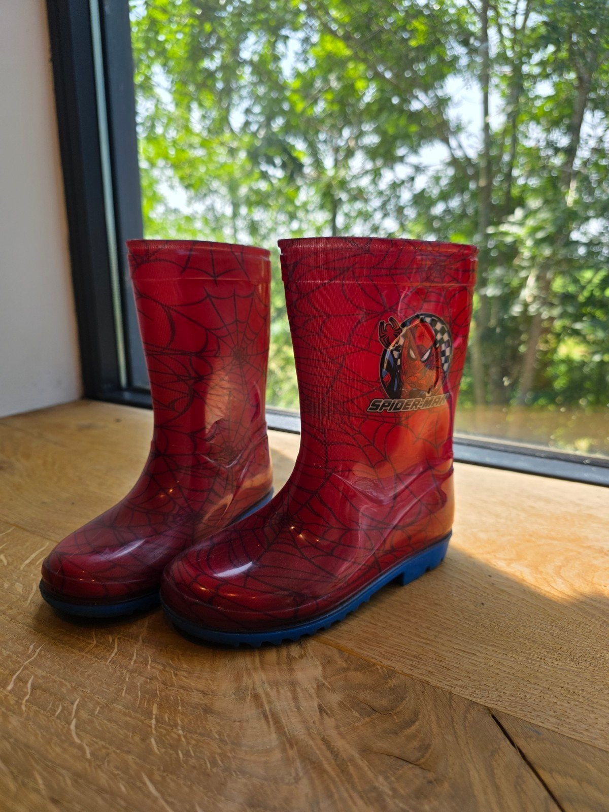 Spiderman regenlaarzen maat 29, Gebruikt, Ophalen of Verzenden, Laarzen, Jongen