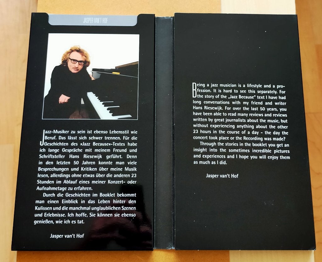 Jasper van 't Hof - Jazz Because 4CD Box + Boek 2017, Ophalen of Verzenden, Zo goed als nieuw, Jazz