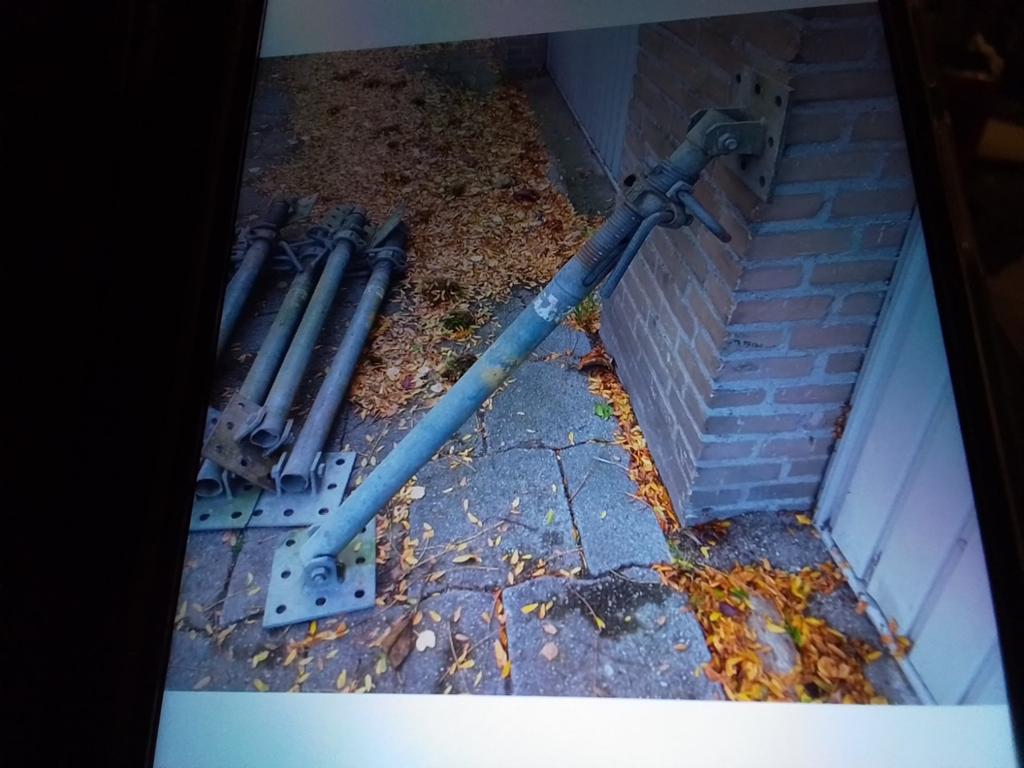 Gebruikte schoor bouwstempels - 6 stuks, Ophalen of Verzenden, Gebruikt, Overige typen, Minder dan 2 meter