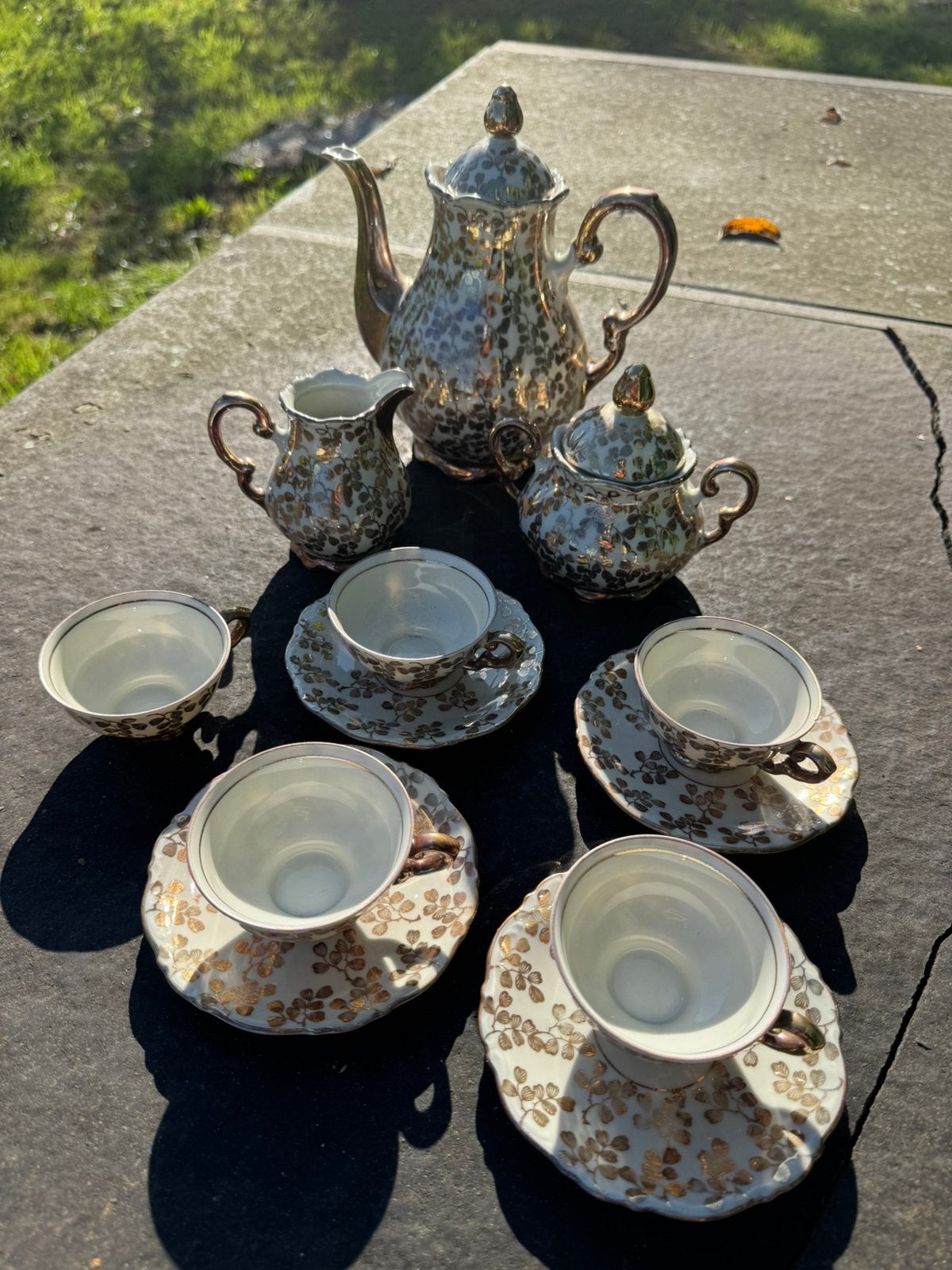 Porseleinen koffie mokka servies Bavaria jaren 50 vintage, Antiek en Kunst, Ophalen of Verzenden
