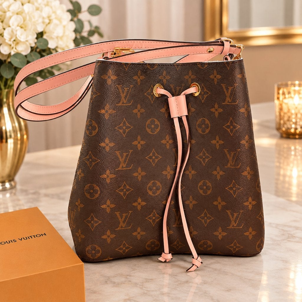 Louis Vuitton Néo Noé Bag origineel niet nep!!, Ophalen of Verzenden, Zo goed als nieuw, Bruin, Handtas