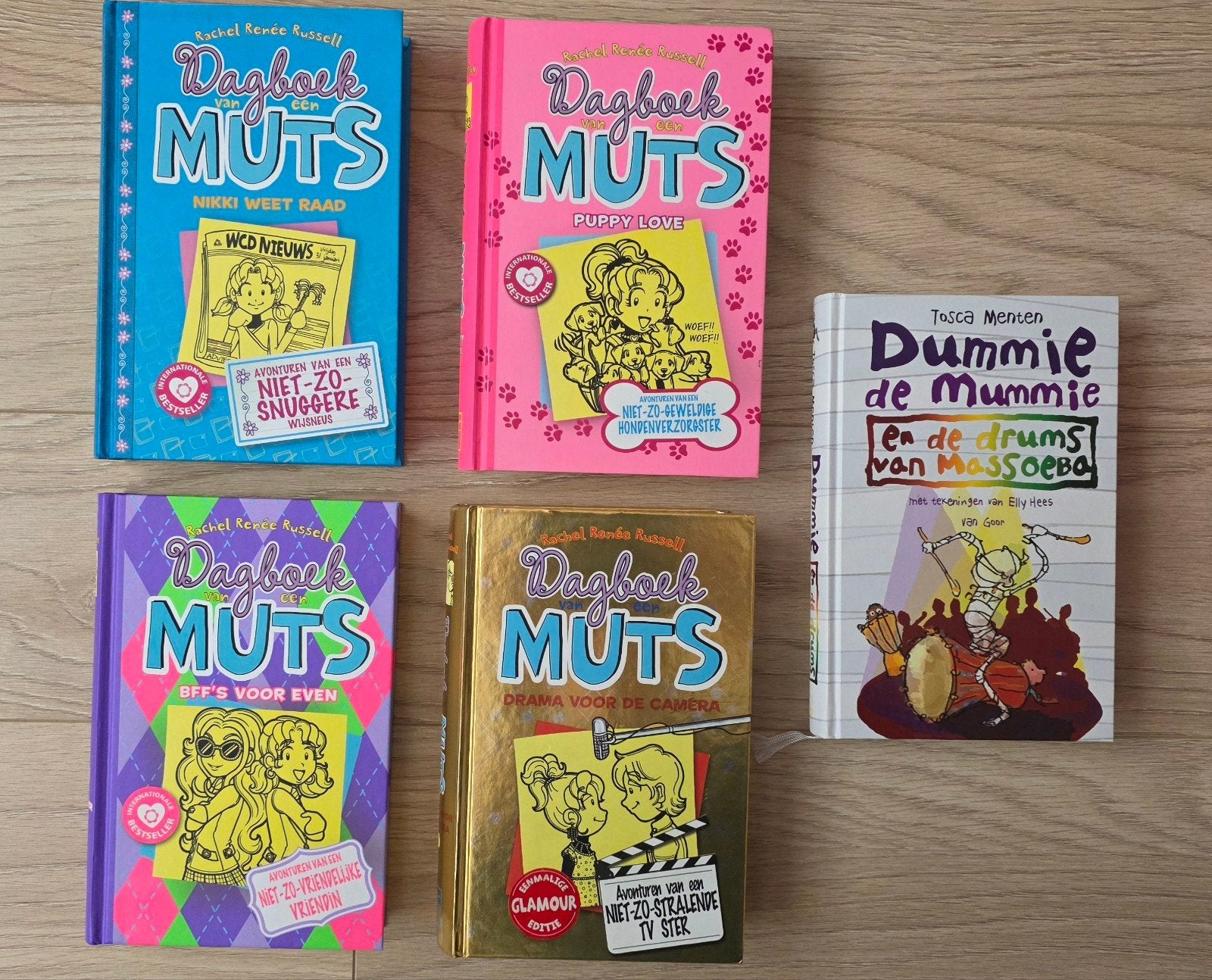Genieten! Dagboek van een Muts & Dummie de Mummie Boekenpakk, Boeken, Ophalen, Zo goed als nieuw, Rachel Renée Russell, Tosca Menten
