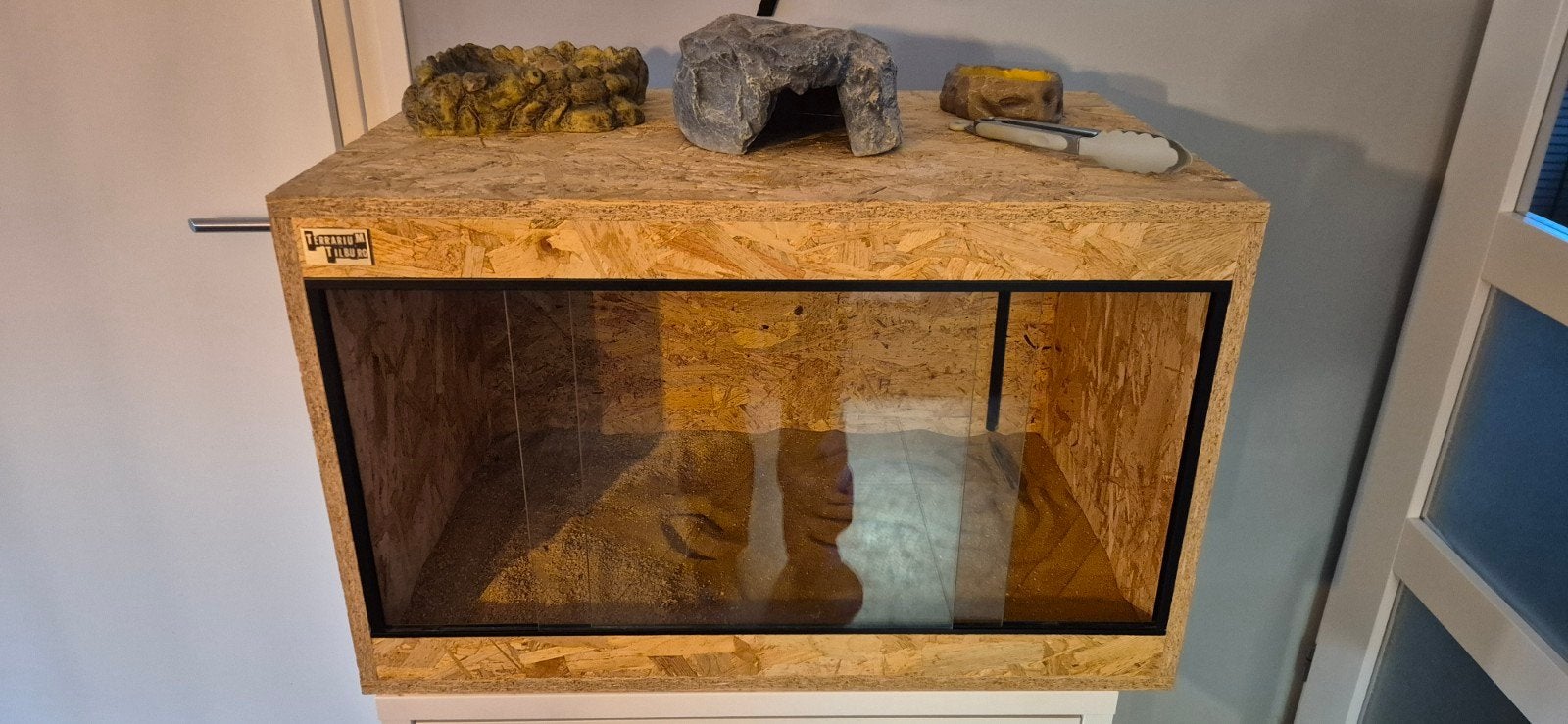 Osb terrarium 80x50x50 compleet, Dieren en Toebehoren, Reptielen en Amfibieën | Toebehoren, Ophalen, Zo goed als nieuw