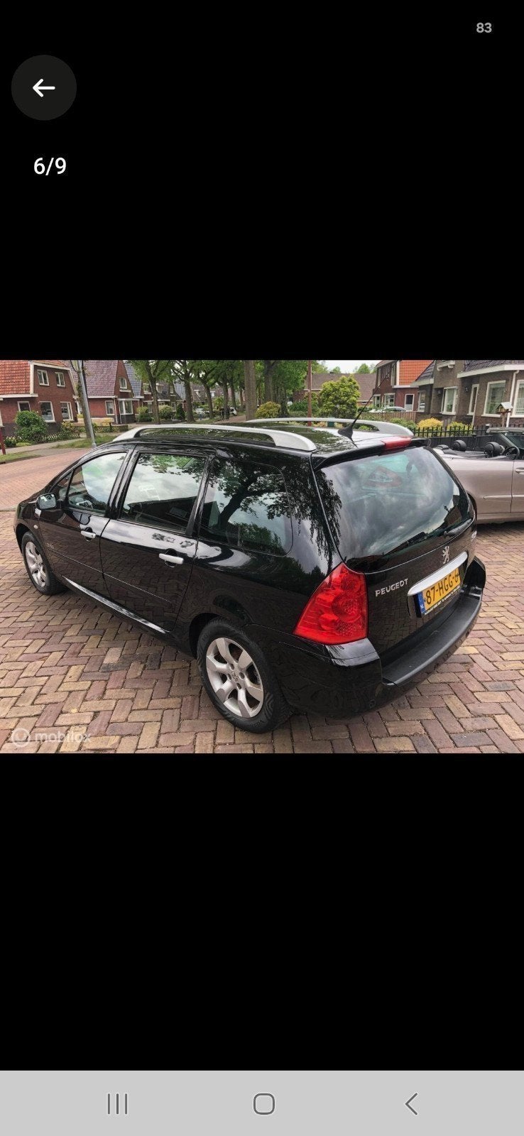 Peugeot 307 2.0 16V SW 2008 Zwart, 730 kg, 4 cilinders, 7 stoelen, Zwart