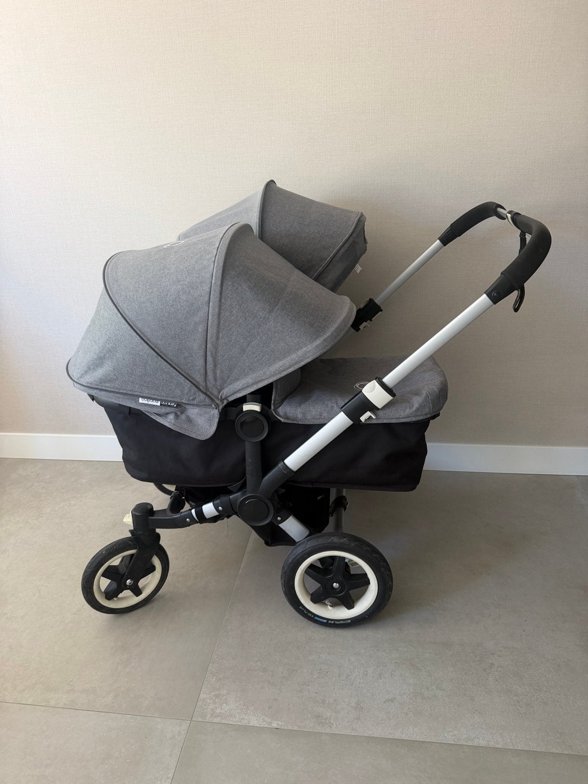 Bugaboo Donkey Duo Wandelwagen - Compleet - grijs / zwart, Ophalen, Gebruikt, Combiwagen, Duowagen