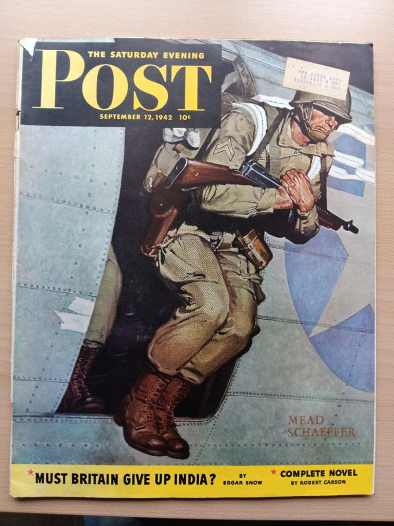 Us ww2 saturday evening post paratroopet, Ophalen of Verzenden, Amerika