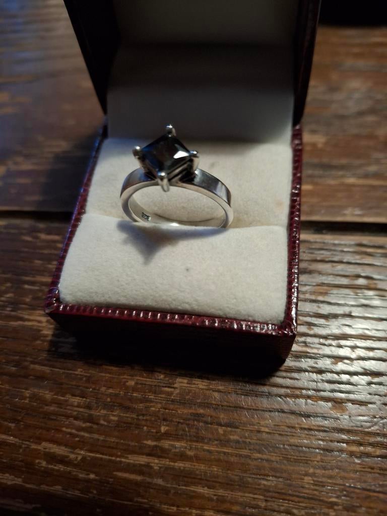 Zilveren ring ringmaat 17mm, Antiek en Kunst, Ophalen of Verzenden