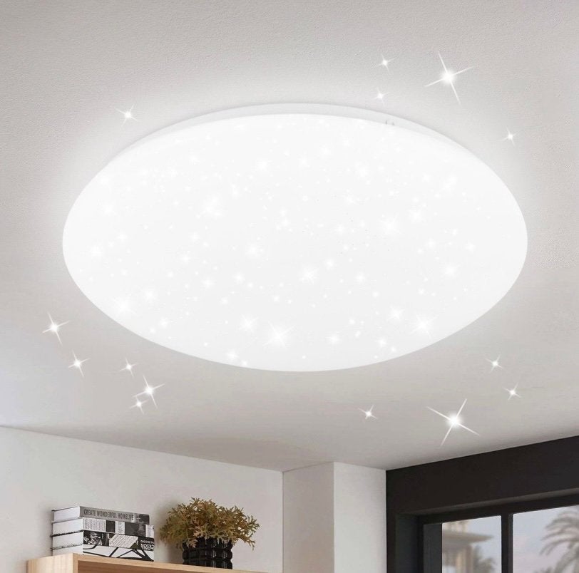 Plafondlamp met afstandsbediening, Ophalen, Kunststof, Modern, Zo goed als nieuw