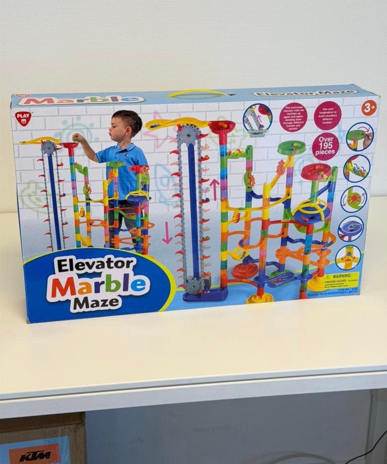 Gemotoriseerde Marble Race Knikkerbaan met Lift 195+ Delen, Ophalen of Verzenden, Zo goed als nieuw, H, H