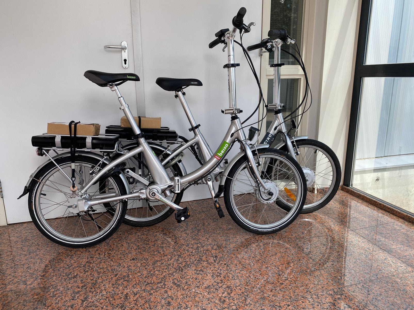 Zo goed als nieuw 2 Beixo elektrische vouwfietsen, Ophalen, Zo goed als nieuw, Totaal opvouwbaar, Velgrem