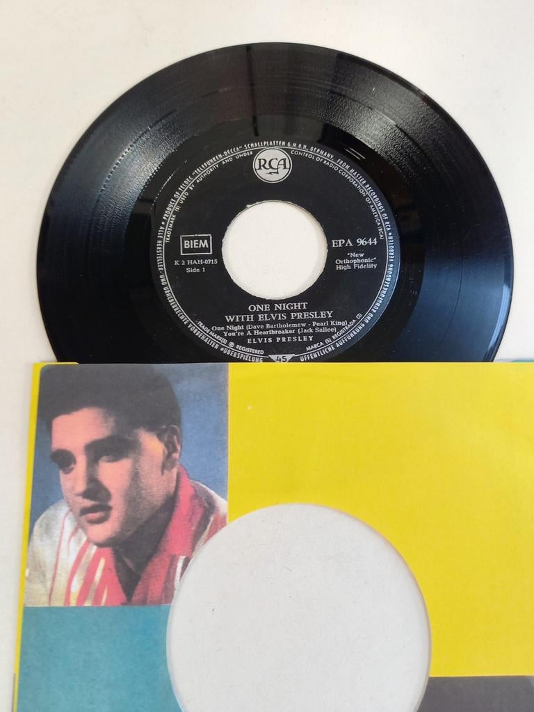 Elvis Presley epa 9644 - One night with Elvis Presley, Cd's en Dvd's, Vinyl Singles, Ophalen of Verzenden, Zo goed als nieuw, Pop