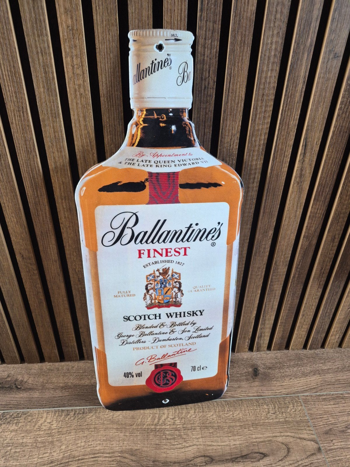 Ballantine's Finest Scotch Whisky Emaille Reclamebord, Ophalen