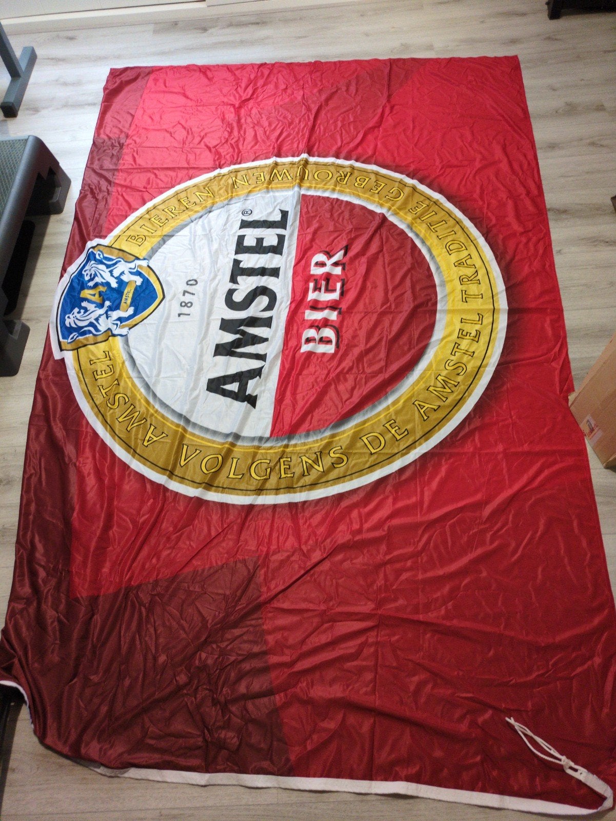 Groot Amstel Bier spandoek - 3 x 1,5 meter vlag, Verzamelen, Ophalen of Verzenden, Nieuw, Overige typen