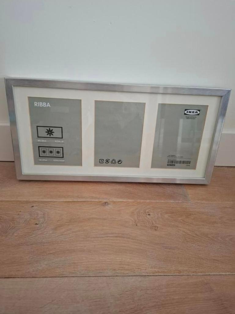 Fotolijst wissellijst Ikea Ribba zilver, Huis en Inrichting, Woonaccessoires | Lijsten, Minder dan 50 cm, Metaal of Aluminium