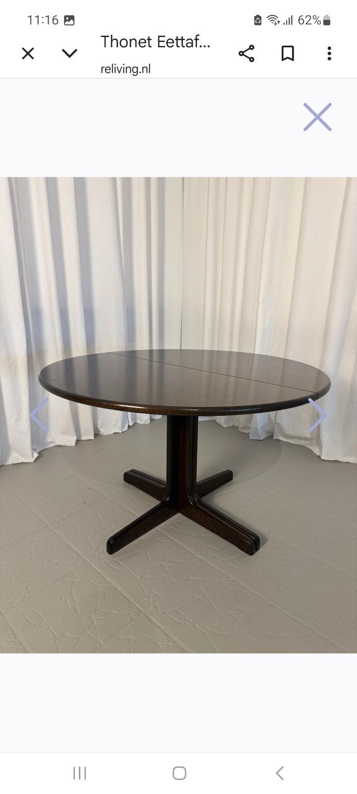 Thonet uitschuifbare tafel met 6 Thonet stoelen, Huis en Inrichting, Tafels | Eettafels, Ophalen, Gebruikt, Rond, 100 tot 150 cm