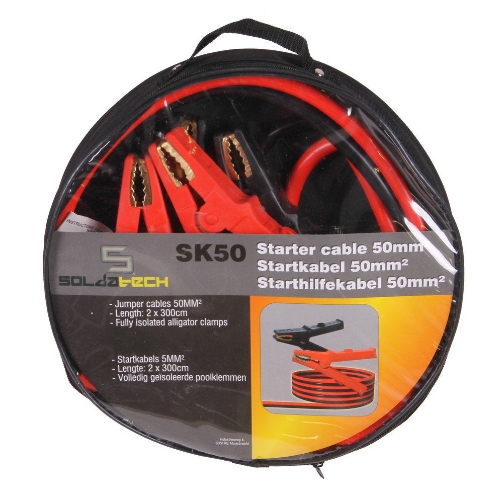 Startkabels 50mm2 | Lengte 3,0 meter | Max. 1000A, Auto diversen, Niet ingevuld, Niet ingevuld, Nieuw, Ophalen of Verzenden