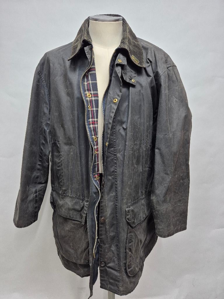 Barbour Border wax jas C50-127cm XXXL Blauw, Barbour, Blauw, Overige maten, Ophalen of Verzenden