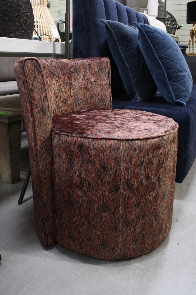 Luxe ronde stoel - one seater - boudoir - poef velvet (3x), Ophalen, Minder dan 75 cm, Zo goed als nieuw, Stof
