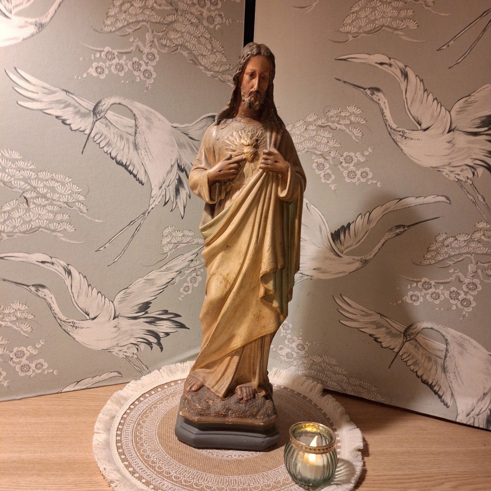 Christus beeld met heilig hart, Ophalen