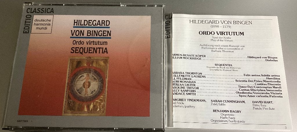 Hildegard von Bingen, Sequentia– Ordo Virtutum dubbel CD, Ophalen of Verzenden, Barok, Gebruikt, Orkest of Ballet