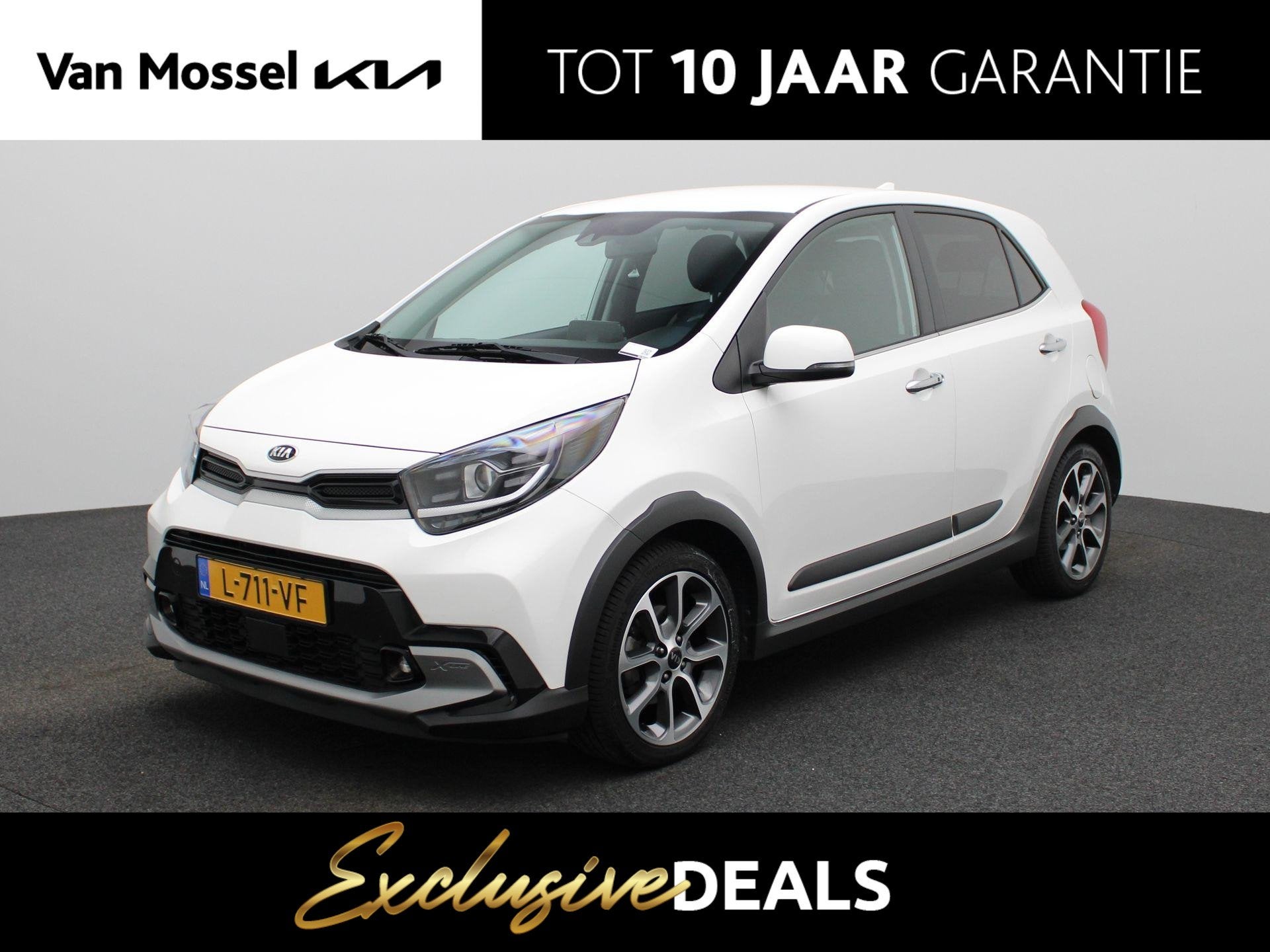 Kia Picanto 1.0 T-GDi X-Line 5p 100 PK | Navi | Stuur- en st, Auto's, 101 pk, Gebruikt, Wit, Bedrijf